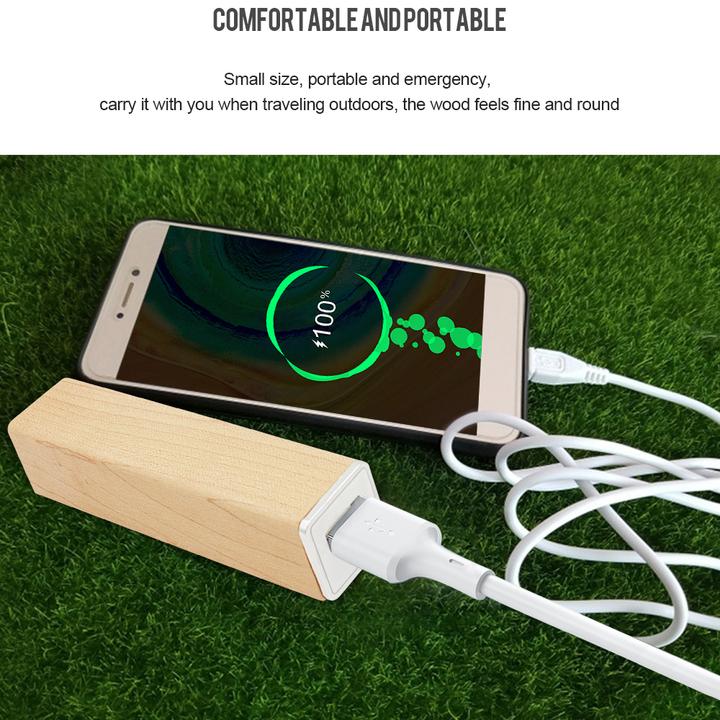 Produktbild Eleven Wood Power Bank externe Batterie 3000mAh Echtholz Cherry (3000 mAh)