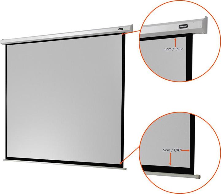 Actual product image Celexon Economy electric screen - screen - ceiling mounting possible, suitable for wall mounting (150", 1:1)
