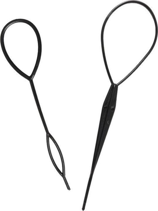 Noya Haar Ponytail Twister Pferdeschwanz Frisur Styling Hilfe - Schwarz (2er Set)