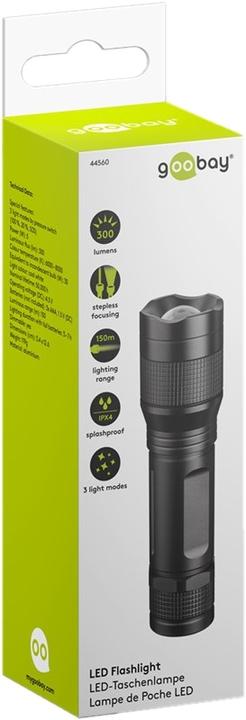 Produktbild Goobay LED-Taschenlampe High Bright 300 (12.60 cm, 300 lm)