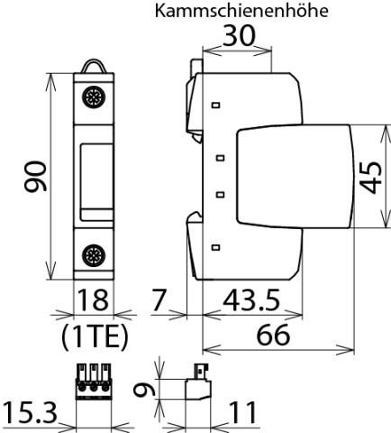 Actual product image Dehn 952092 arrester sobretensiónes dg-s-150-fm