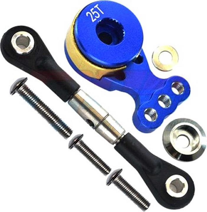 Produktbild GPM Alu Hi-Torque Servo Saver 25t Blau Tamiya Tt02