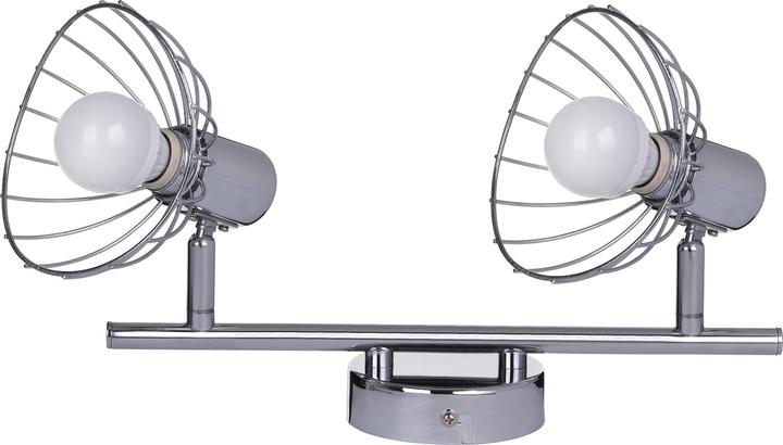Productafbeelding Activejet GIZEL dubbele lubinis laikiklis wandlamp strip chroom E14 wandlamp skirta woonkamer (30.50 cm, Interieur)