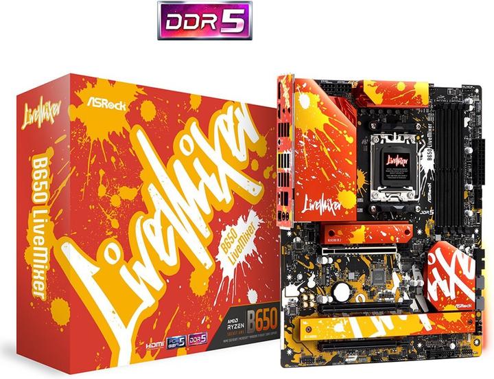 Produktbild AsRock MB B650 Livemixer (AM5, AMD B650, ATX)