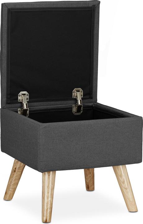 Image du produit Relaxdays Tabouret avec espace de rangement, rembourré