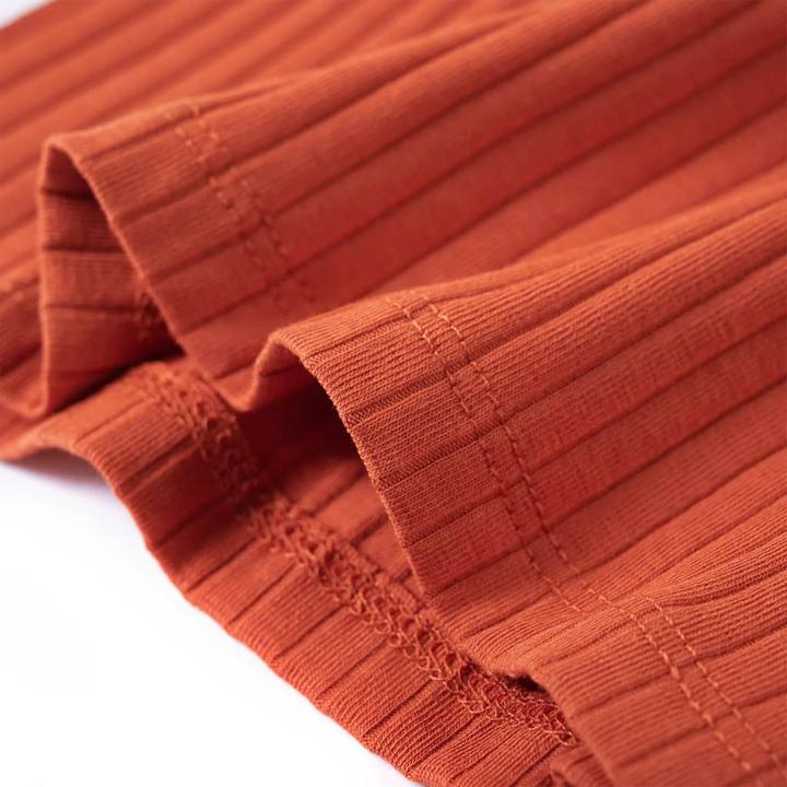 Immagine prodotto VidaXL Camicia da bambino a maniche lunghe arancione scuro 116,Materiale: 95 (116)