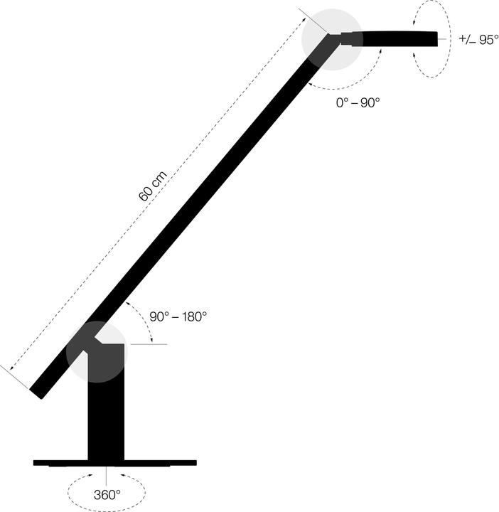 Produktbild Luctra Table Lite Design Schreibtischlampe LED Dimmbar, Gestensteuerung, HCL, 900lm, 2.700K bis 6.50 (900 lm)