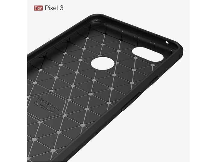 Actual product image Screenguard Google Pixel 3 Cover Carbon Brushed Soft TPU (Google Pixel 3)
