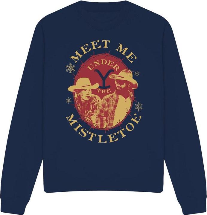 Yellowstone Meet Me Under The Mistletoe Sweatshirt weihnachtliches Design