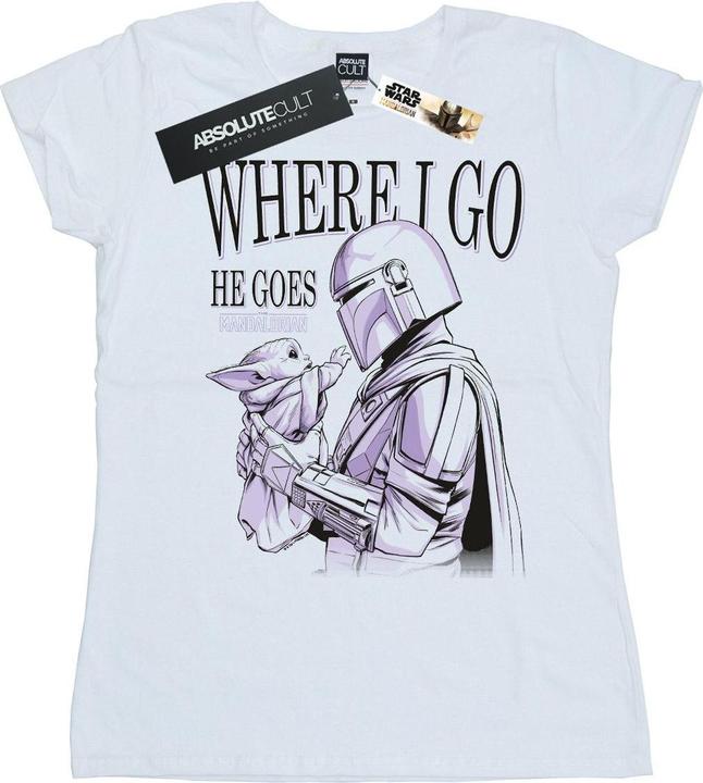 Star Wars The Mandalorian Where I Go TShirt (S)