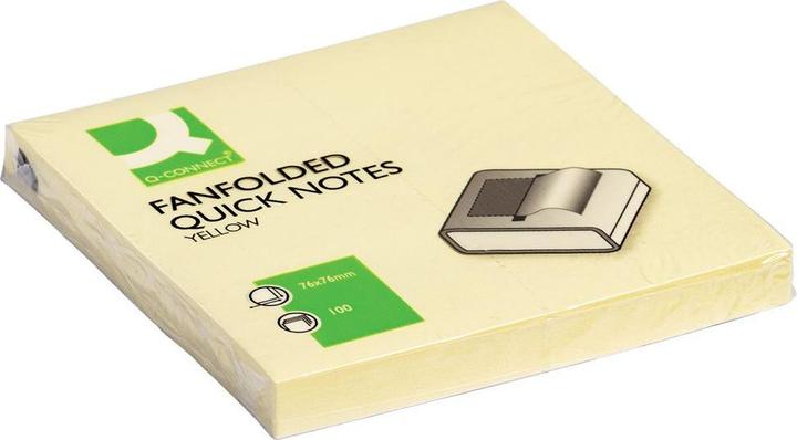 Actual product image Q-Connect Sticky note pad Z-Quick 76x76 mm 100 sheets yellow (76 x 76 mm)