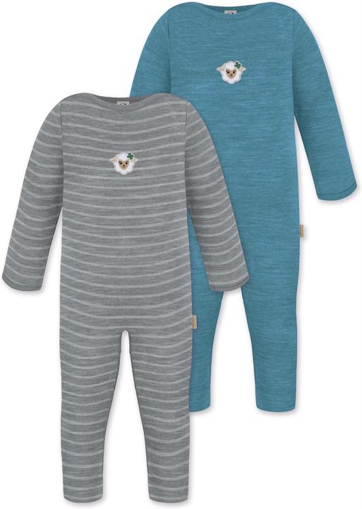 Normani 2er Pack Baby Merino Strampler „Tangoio" - 9595