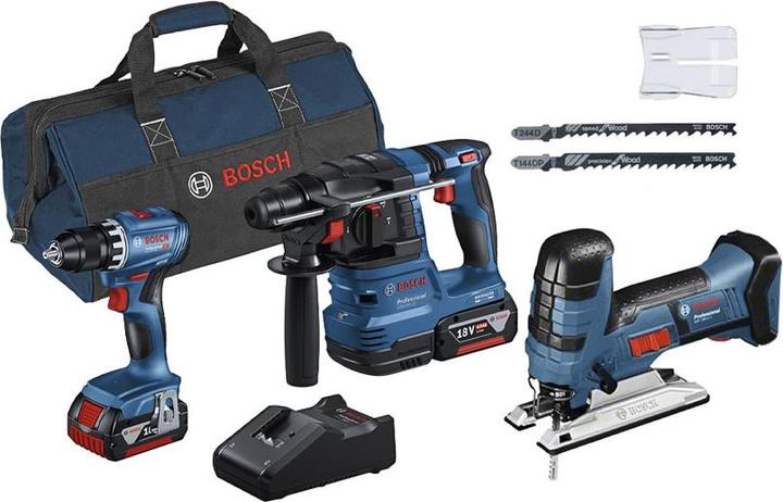 Bosch Professional Bosch 3 Tool 18V Profi Set GSR + GBH + GST