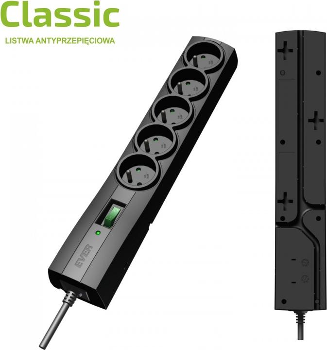 Image du produit Ever CLASSIC Protection contre les surtensions (5 x, CEE 7/6, 5 m)