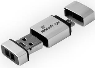 Image du produit MediaRange Nano clé mémoire USB avec adaptateur micro USB (16 Go, USB-A, Micro USB, USB 2.0)