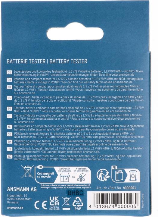 Immagine prodotto Ansmann Tester per batterie