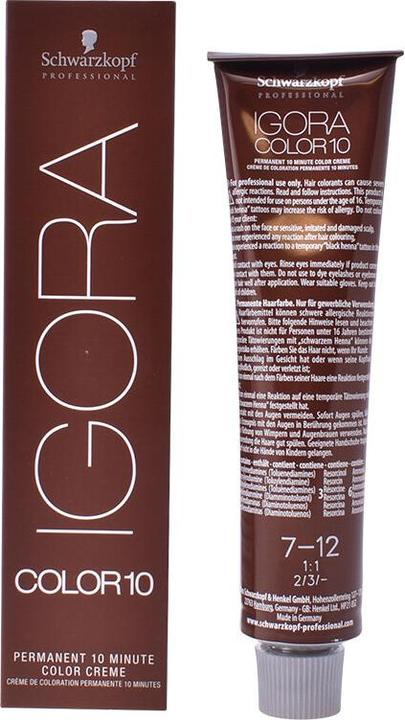 Produktbild Schwarzkopf Professional Igora Color10 Haarfarbe (7-12 Mittelblond Cendré Asch)