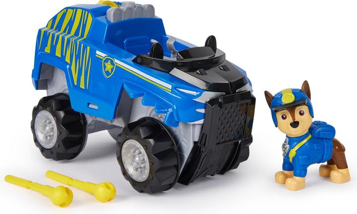 Image du produit Spin Master PAW Patrol Jungle Pups, Chase's Tiger Vehicle, Camion avec figurine articulée à collectionner, jouet