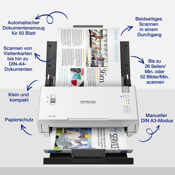 Actual product image Epson DS-410 WorkForce (USB)
