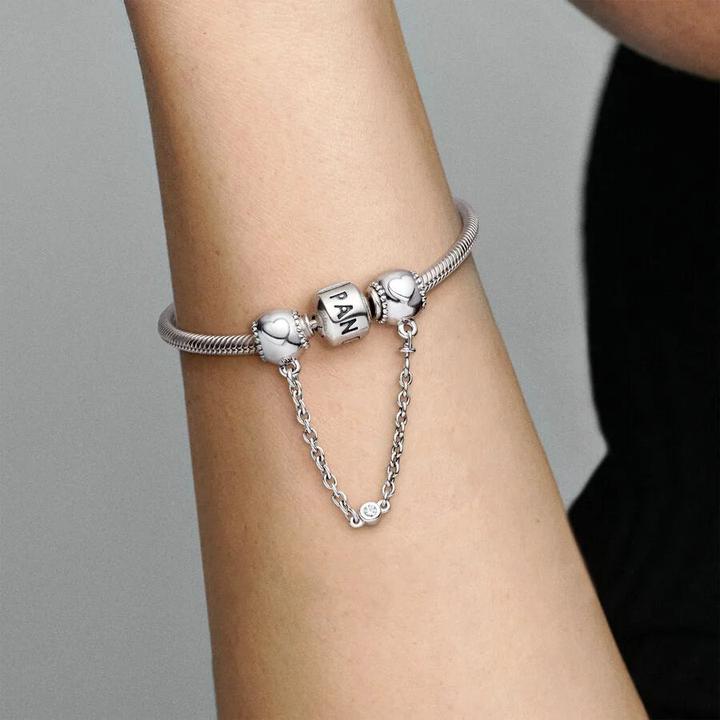 Produktbild Pandora Geprägte Herzen Komfortkette (5 cm, Silber)