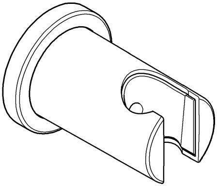 Actual product image Grohe Wall-mounted shower holder RAINSHOWER round rosette phantom black