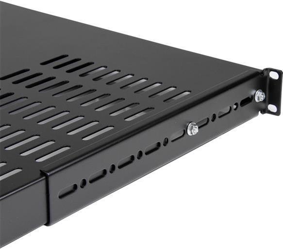 Immagine prodotto StarTech Ripiano regolabile 1U per server rack/cabinet fino a 113 kg - Scaffale per server 1U ventilato