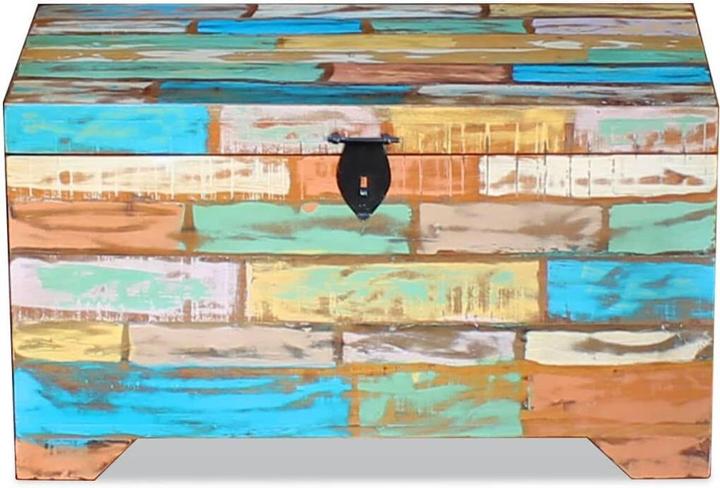 Actual product image VidaXL Chest solid old wood,Colour: Multicoloured,Material: Solid wood (73 x 39 x 41 cm)