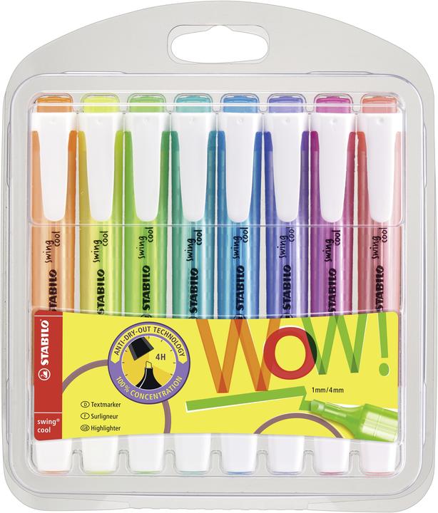Produktbild STABILO swing cool Textmarker (Mehrfarbig, 4 mm, 8 x)