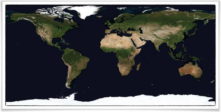 Produktbild Trenddeko Weltkarte - Satellitenaufnahme (150 x 75 cm)