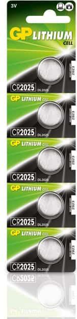 Actual product image GP Batteries Lithium Cell (5 pcs., CR2025, 160 mAh)