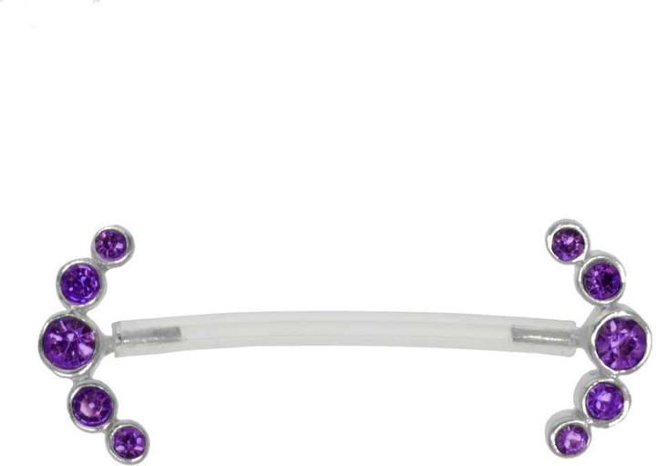 Produktbild Bijouteria Brustpiercing (Bioplast, Silber 925, Kristall)