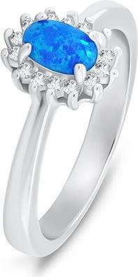 Image du produit Brilio Silver - Elégante bague en argent avec opale et zircons RI106WB - Circuit : 54 mm (54)