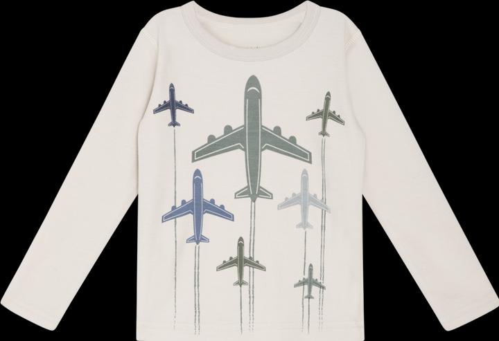 Actual product image Hust and Claire Wool/Bamboo Abba Shirt Aeroplanes (122)