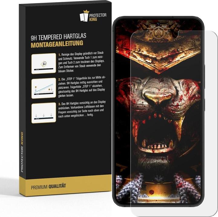 Actual product image Protectorking 2x 3D A++ real tempered 9H armoured glass CLEAR (2 Piece, Samsung Galaxy S21+)