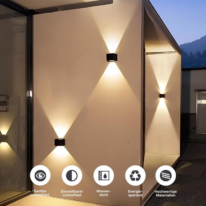 Produktbild Hermex LED-Wandleuchte Wandlampe Up-Down-Wandleuchte Fassadenleuchte Wandstrahler (1000 lm, IP65)