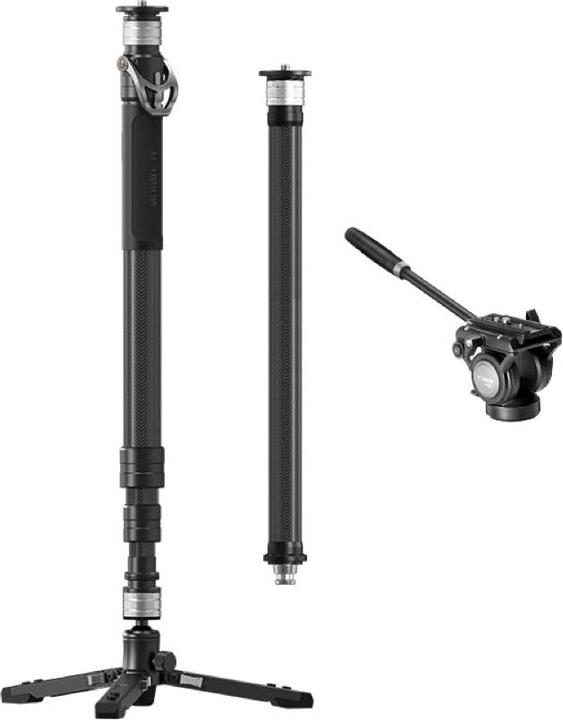 Actual product image Yc onion PINETA Carbon Fibre Monopod with Carbon Fibre extension tube,fluid head*
