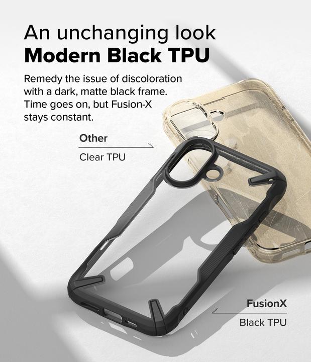 Image du produit Ringke Coque pour iPhone 16 FUSION X BLACK (Apple iPhone 16)