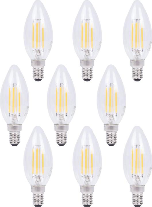 Actual product image Casativo Set of 9 LED filament candle bulbs, C35, E14, 400 lm, 4 W, 2500 K, warm white (E14, 400 lm, 9 x, F)