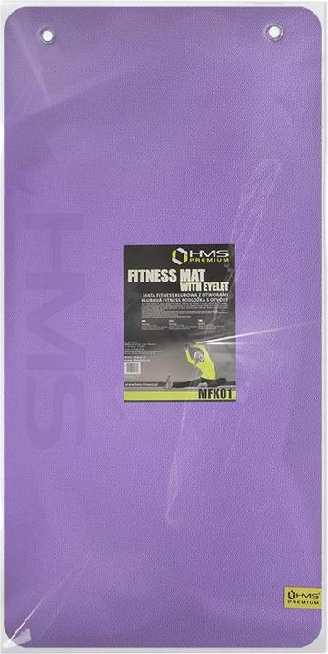 Produktbild HMS Club-Fitnessmatte mit Löchern lila Premium MFK01 (15 mm)