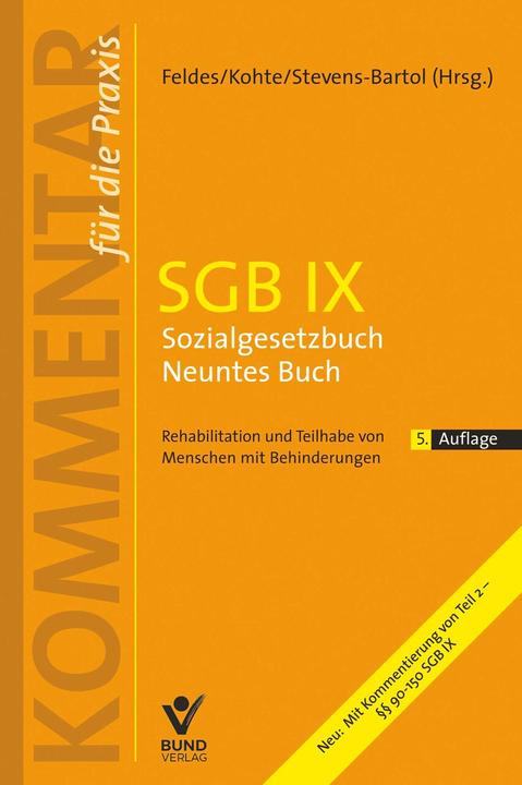 Immagine prodotto SGB IX Sozialgesetzbuch Neuntes Buch (Tedesco, Wolfhard Kohte, Eckart Stevens-Bartol, Werner Feldes, 2023)