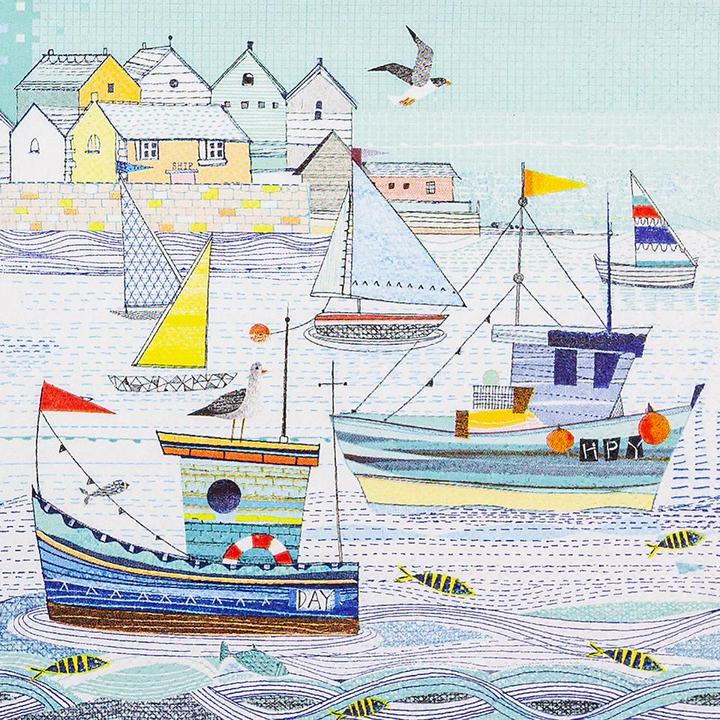 Magni 20 tovaglioli Navi al lago del porto (20 x, 33 x 33 cm)