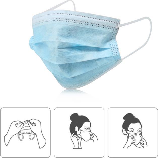 Image du produit cyoo 10 pièces masque facial jetable - Bleu (10 x)