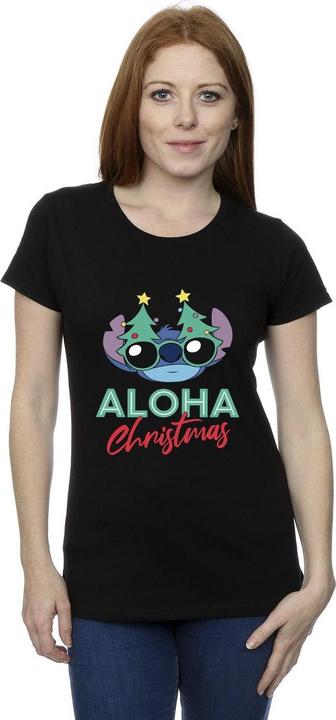 Immagine prodotto Disney Lilo And Stitch Christmas Tree Shades Maglietta Donna (XXL)