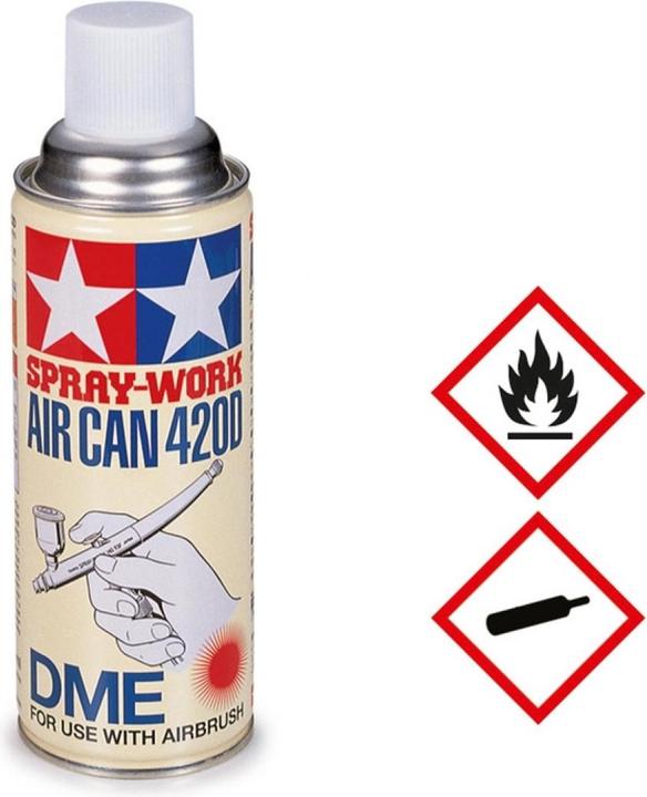 Actual product image Tamiya compressed air can