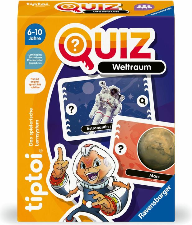 Actual product image Ravensburger tiptoi 00223 Space quiz, quiz game for children aged 6+, for 1-4 players (German)