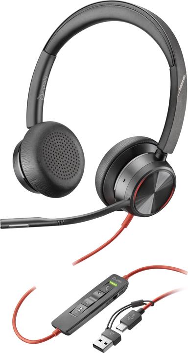 Poly Headset Blackwire 8225 UC USB-C (Kabelgebunden, USB-C)
