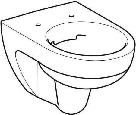 Productafbeelding Geberit Wandcloset Renova Nr. 1 Renova laagwatertoilet zonder spatrand wit 203050000