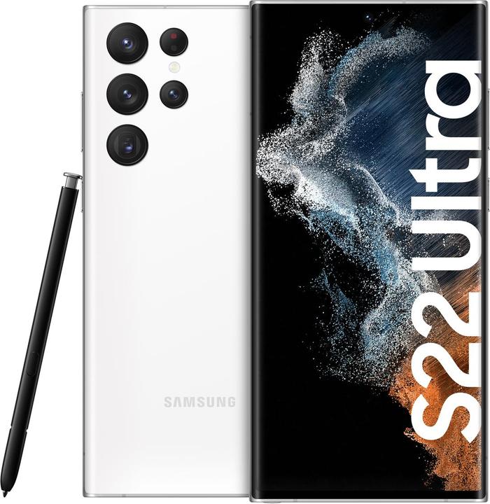 Samsung Galaxy S22 Ultra EU (256 GB, Phantom White, 6.80", Dual SIM, 108 Mpx, 5G)