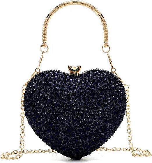 Image du produit Only-Bags.Store Luxus Diamant Inlay Herzform Kristall Handtasche Steine Umhängetasche