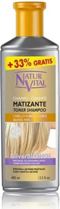 Immagine prodotto NaturVital CHAMPÚ MATIZANTE biondo argento 400 ml (400 ml, Shampoo liquido)